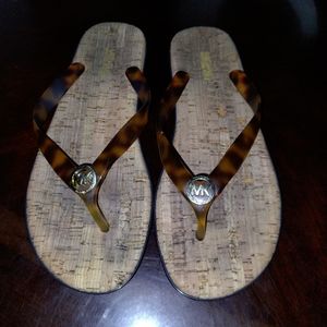Michael Kors cork flip flops.  Size 6.5 EUC